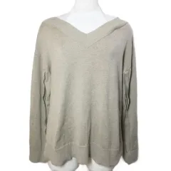 スナイデル SNIDEL 美品 ニット SWNT195071 セーター レイヤード風 アメリカンスリーブ 長袖 厚手 フリーサイズ ベージュ ホワイト /X