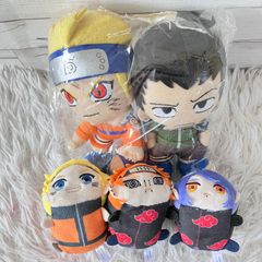NARUTO ナルト ぬいぐるみ 5点セット ポーズがついてるよぬいぐるみ 九尾のナルト マスコット 当時物 少年ジャンプ 5R