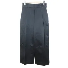 デザインワークス DESIGNWORKS タックワイドパンツ ハイウエスト 38 M相当 紺 ネイビー /X