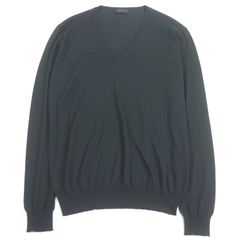 PRADA プラダ ニット セーター Vネック ブラック 黒 44 - メルカリ
