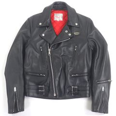 美品】ルイスレザー AVIAKIT ダブルライダースジャケット 赤