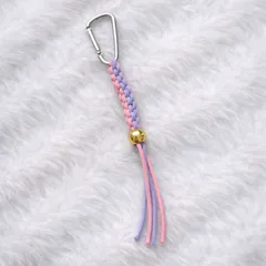 【ゴルフティーホルダー】ハンドメイド  パステルピンク＆パープル シルバー