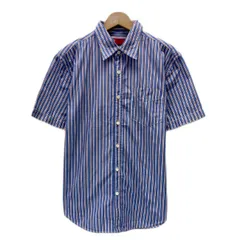 Levi's RED TAB　ストライプシャツ　半袖　シャツ　トップス　レギュラーカラー　胸ポケット　アメカジ　古着　/1123