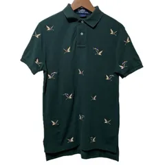POLO by RALPH LAUREN　ポロシャツ　90s vintage　90年代　半袖　シャツ　トップス　ハーフボタン　総柄　カモ柄　刺しゅう COSTOM FIT　古着　/0111