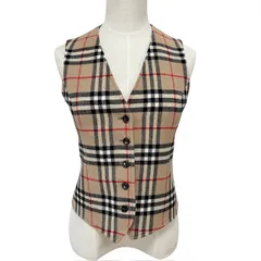 古着 バーバリーズ Burberrys ノバチェック柄 ベスト クリーニング済み ウール ヴィンテージ 90s レディース サイズ9