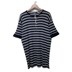 POLO by RALPH LAUREN　Tシャツ　半袖　カットソー　トップス　ヘンリーネック　ボーダー　ワンポイント　ブランドロゴ　スモールポニー　刺しゅう　古着　/1595
