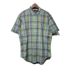 RALPH LAUREN　チェックシャツ　半袖　シャツ　トップス　ボタンダウン　ワンポイント　ブランドロゴ　スモールポニー　刺しゅう　CLASSIC FIT　古着　/1595