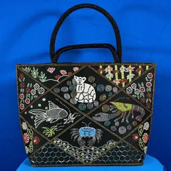 ビーズ＆刺繍　ハンドメイド　トートバッグ