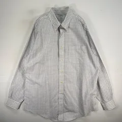 古着 ブルックスブラザーズ Brooks Brothers 長袖シャツ チェック 胸ポケ ボタンダウン L  ホワイト系 マルチカラー メンズ
