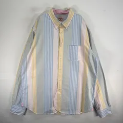 古着 ブルックスブラザーズ Brooks Brothers 長袖シャツ ストライプ 胸ポケ ボタンダウン 2XL マルチカラー ストライプ メンズ