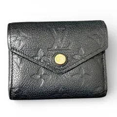 v33 ゾエ　ルイヴィトン　三つ折り財布　モノグラムアンプラント　ブラック