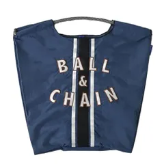 新品 [Ball & Chain] ボールアンドチェーン Mサイズ LINE ライン ショッピングバッグ エコバッグ 301037 (M LINE) (NAVY M)
