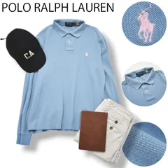 【人気】 ラルフローレン POLO RALPH LAUREN ポロシャツ 鹿の子 ポニー 刺繍ロゴ L ライト ブルー トラッド アメカジ ストリート メンズ