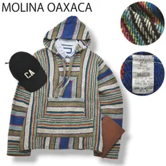 【本格派】 メキシコ製 モリーナ オアハカ MOLINA OAXACA メキシカン パーカー プルオーバー 42 ネイティブ柄 マルチカラー アメカジ ストリート メンズ