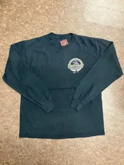 ロゴプリント 長袖Tシャツ ブラック US古着