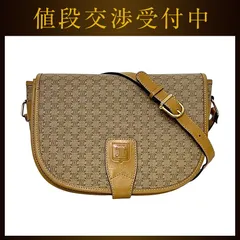 セリーヌ ショルダーバッグ ベージュ マカダム 美品 PVC レザー 中古