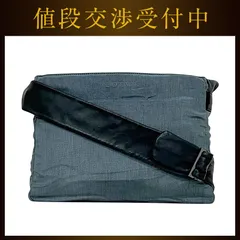 ロエベ ショルダーバッグ ネイビー 美品 ナイロン レザー 中古 LOEWE