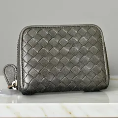 w67　ボッテガヴェネタ　ブラック　コインケース　イントレチャート　財布