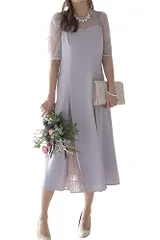 新品 [MORE AUNI] パーティー ドレス 結婚式 レース 切替え ミディ丈 ドレス ワンピース 2次会 1.5次会 お呼ばれ サマー ウィンター スプリング オータム 大きいサイズ ボディコン ニット 切り替え フレア M ドレス 発表 会 披露宴 結