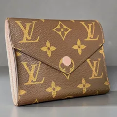 w8 ヴィクトリーヌ　モノグラムローズ　ピンク　三つ折り財布　ルイヴィトン