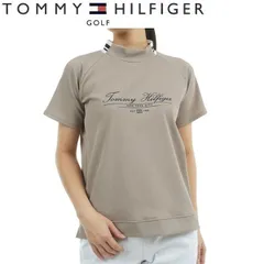 トミーヒルフィガー ゴルフレディース クラシックロゴ 半袖モックネックシャツTOMMY HILFIGER  THLA504 2025年春夏モデル サンドベージュ(28)