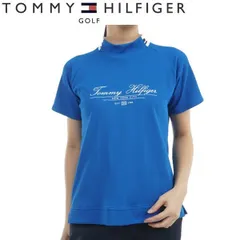 トミーヒルフィガー ゴルフレディース クラシックロゴ 半袖モックネックシャツTOMMY HILFIGER  THLA504 2025年春夏モデル ブルー(34)