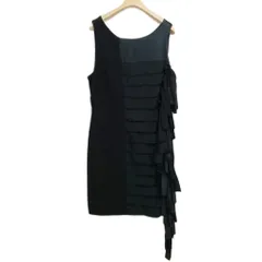 ビーシービージーマックスアズリア BCBGMAXAZRIA ティアード ワンピース ドレス ノースリーブ 8 ブラック