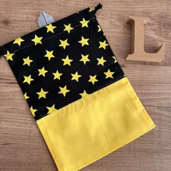 No.59《27×20》ループ付き⭐︎給食袋　L size ＊星　スター