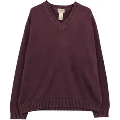 古着 90~00年代 エルエルビーン L.L.Bean Vネック コットンニットセーター メンズL相当 ヴィンテージ/eaa618595