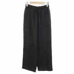 B&Y ユナイテッドアローズ BEAUTY&YOUTH ビューティー&ユース リネンライク ドローストイージーパンツ ウォッシャブル 1614-162-6209 トリアセテート S 黒 ブラック /X