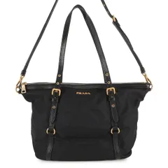 プラダ トートバッグ ロゴ ナイロン レザー PRADA 2wayショルダーバッグ