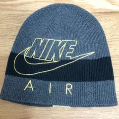 [値下げ交渉歓迎] NIKE AIR ナイキエアー ビーニー ニット帽 グレー ゴールド B-272