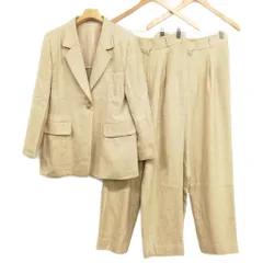 Kobe Hisaichi リネン混 スーツ セットアップ ジャケット スラックス 2本セット ベージュ系