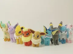 ポケモン Pok<!-利用不可文字-!>mon ポケモンセンター ぬいぐるみ イーブイ シャワーズ サンダース ブースター ブラッキー エーフィ リーフィア グレイシア ニンフィア イーブイフレンズ 9体 まとめ売り 中古 [MB-6762]