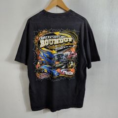 00s レーシング Tシャツ DirtCar Roundup Steel City Stampede  両面プリント 古着 VINTAGE Y2K 車 ブラック系 C505