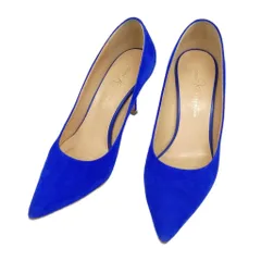 銀座かねまつ GINZA Kanematsu スウェード ポインテッドトゥ パンプス 25cm ブルー