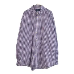 90年代 Polo by Ralph Lauren ポロ ラルフローレン BLAKE ボタンダウン 長袖シャツ ギンガムチェック(メンズ XXL)中古 古着 X5104
