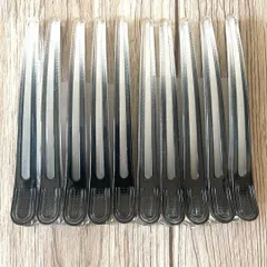 10本セット ヘアクリップ ダッカール 美容師 理容師 ダークグリーン 深緑 12.1cm シリコンラバー 滑り止め 髪留め 強力 業務用 サロン 備品 道具 セルフカット 散髪 ブロッキング ヘアセット 10個 跡がつかない 美容学生 固定 髪 丈夫 プロ