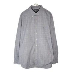 Polo by Ralph Lauren ポロ ラルフローレン YARMOUTH ボタンダウン 長袖シャツ チェック ブルー(メンズ 17)中古 古着 X5108