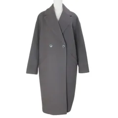 ユナイテッドアローズ A DAY IN THE LIFE UNITED ARROWS 21AW ウールポリエステル ビッグカラーコート 6425-699-0393 ロング ダークブラウン /X