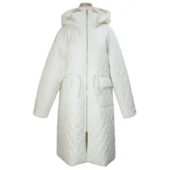 ビーミングバイビームス B:MING LIFE STORE by BEAMS 中綿キルトフードコート 24AW 93-19-0386-928 ロング 2WAYフード ジップアップ ドローコード S アイボリー /X