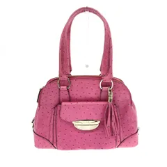 LANCEL ランセル ランセルアジャーニ トートバッグ  タッセル オーストリッチ型押し レザー    ピンク レディース / 240001193316のサムネイル