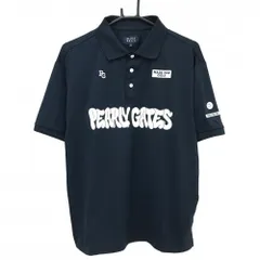 パーリーゲイツ 半袖ポロシャツ ネイビー×白 フロントロゴ メンズ 4(M) ゴルフウェア 2024年モデル PEARLY GATES