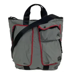 PORTER/吉田(ポーター) ショルダーバッグ - グレー×レッド×黒 2way