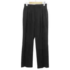 ミラオーウェン Mila Owen 24AW タックワイドパンツ 09WFP245907 ハイウエスト 0 S相当 黒 ブラック /X