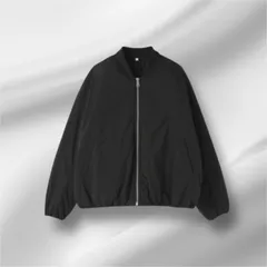 無印良品    ふんわり  中わた  ブルゾン   撥水   ブラック   Lサイズ   中綿ジャケット   レディースのサムネイル