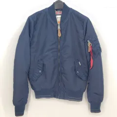 05w18014 アルファ インダストリーズ ALPHA INDUSTRIES  MA-1  フライトジャケット  ネイビー XS  中国製 メンズ  ミリタリージャケット  ナイロン  MF12250  【中古品】