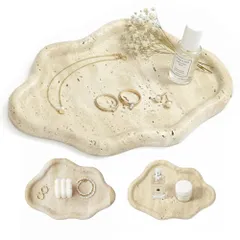 アクセサリー トレイ トラバーチン 天然大理石 かわいい 小物入れ 玄関 洗面台 ベッドサイド 北欧風 クラウド インテリア ギフト おしゃれ NGELOM 1621cf04