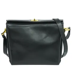 本物 グッチ GUCCI オールドグッチ ショルダーバッグ ポシェット レザー ブラック バッグ 中古・