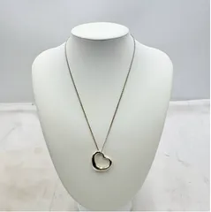 【❗️✨世界的ジュエリーブランド✨❗️】TIFFANY オープンハート ラージ ペンダント シルバー925 約10.1g Elsa Peretti✨簡易清掃・現状品‼️
